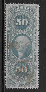 USA R60c: 50c Orginal Process, single, used, VF