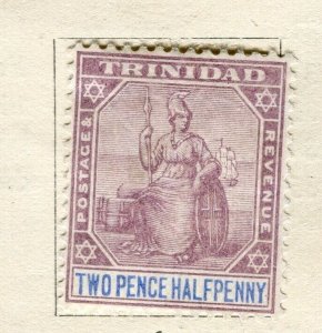 TRINIDAD; 1890s early classic QV Britannia issue Mint hinged 2.5d. value