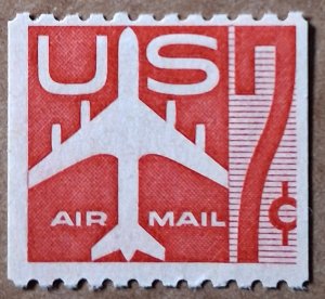 United States #C61 7c Silhouette of Jet Airliner MNG coil (1960)