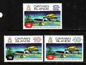 Cayman Is.-Sc#297-9- id9-unused light hinge set-Turtles-Underwater cable-1972-