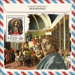 Togo - 2017 Renaissance Painters - Stamp Souvenir Sheet - TG17513b