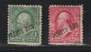 Puerto Rico 215-216 Set U Overprints