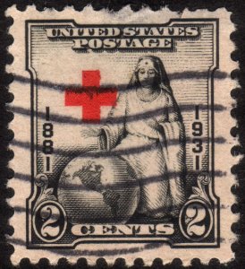 1931, US 2c, Red Cross Centenary, Used, Sc 702