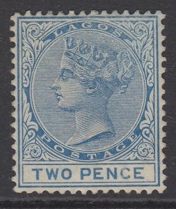 SG 18 LAgos 1882 2d Blue. Lightly mounted mint good colour and well centred