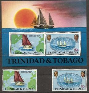 Trinidad & Tobago 245-46a MNH 1974 Around the World Voyag...