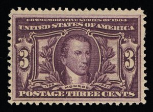 EXCEPTIONAL GENUINE SCOTT #325 VF-XF MINT OG LH LOUISIANA PURCHASE EXPO