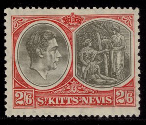 ST KITTS-NEVIS GVI SG76, 2s 6d black & scarlet, M MINT. Cat £32.