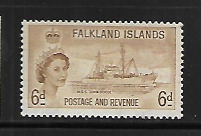 FALKLAND ISLANDS, 125, MINT HINGED, TYPE OF '52 WITH PORTRAIT QUEEN ELIZABETH