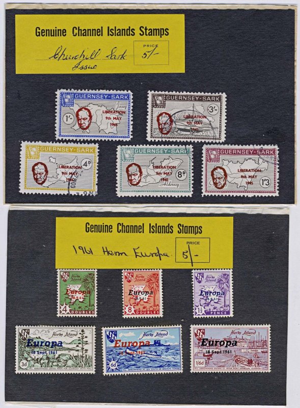 3835: Alderney Herm & Sark Channel Island Overprint Set Collection. 1961-65. ...