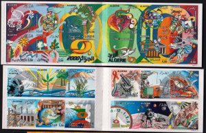Algeria 2000 Millennium Space Birds Transport Mi.1269 - 88 2 Booklets MNH