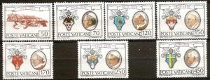 Vatican City 657-63 MNH 1979 Vatican City State, 50th Anniv.