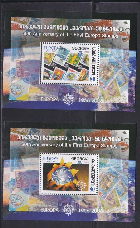Georgia # 394-397, 50 Years of Europa Stamps, Souvenir Sheets, NH, 1/3 Cat.