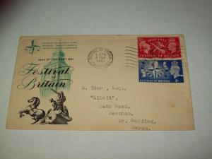 1951 Festival of Britain First Day Cover $18.00