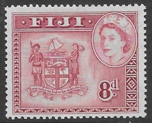 Fiji 155  1954  8d  fvf mint - hinged