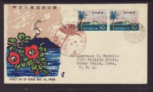 Japan 804 Quasi National Park Typed Addressed FDC