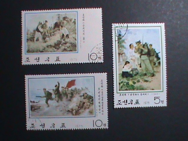 ​KOREA-1975--FAMOUS MODEM KOREAN PAINTING   LARGE-CTO-STAMPS VERY FINE