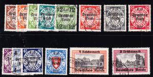 Danzig. 1939 Stamps Surcharged Under German Occupation. Set Complete VF(O)