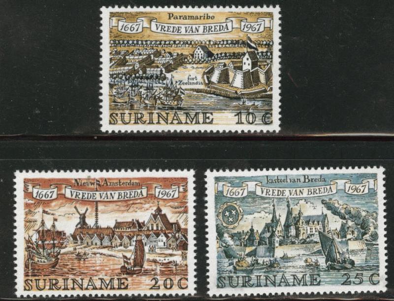 Suriname Scott 349-351 MNH** 1967 New Amsterdam set