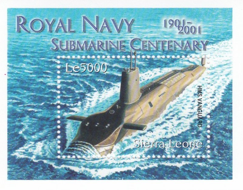 Sierra Leone # 2468 & 2469, Royal Navy Submarine Centennial, NH, 1/2 Cat.