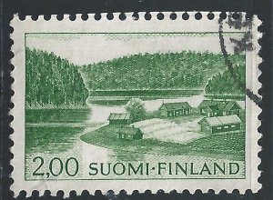 Finland #414 2m Farm On Lake Shore - Used