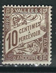 Andorra (French) J18 Y&T TT18 MLH /VF 1941 SCV $4.00*