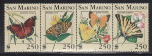 San Marino 1284a World Wildlife Fund Butterflies Mint NH