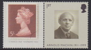 2472 2007 Arnold Machin  and Label MNH