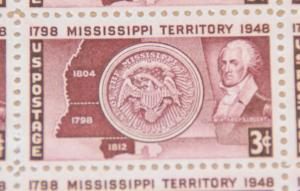 1948 sheet - Mississippi Territory - Sc# 955