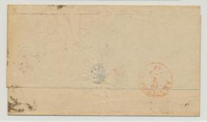 GB- AMSTERDAM 1866 COVER, 3d PL4 RATED AMSTERDAM RECVR (SEE BELOW) 