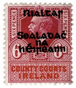 (I.B) George V Revenue : County Courts Ireland 6d (Provisional Government OP)