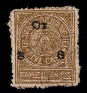 India - Feudatory state of Travancore Scott o10 Used