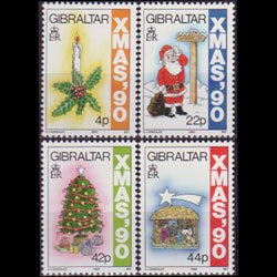 GIBRALTAR 1990 - Scott# 581-4 Christmas Set of 4 NH