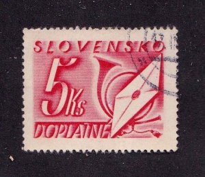 Slovakia stamp #J37, used, CV $2.25