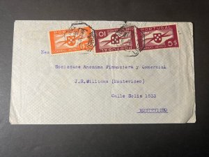 1939 Portugal Airmail Cover Lisbon to Montevideo Uruguay