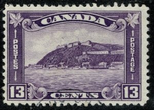 CANADA KGV 1932-33 13c BRIGHT VIOLET USED (VFU) SG325 Wmk. none P.11 VF/XF