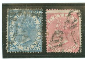 Ceylon #61-62 Used Single