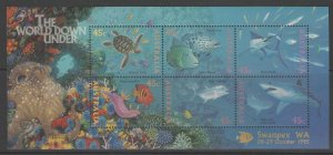 AUSTRALIA SGMS1562 1995 MARINE LIFE O/P SWANPEX MNH