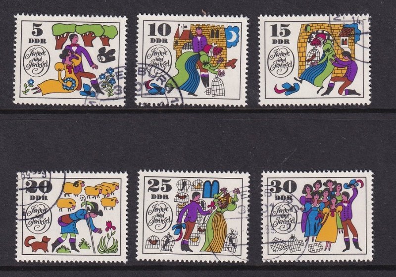 German Democratic Republic   DDR   #1087-1092  used 1969  fairy tale