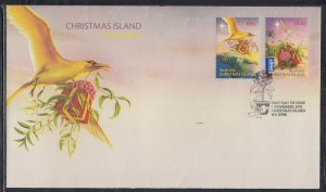 Christmas Island Scott 489-90 FDC - 2010 Christmas Issue
