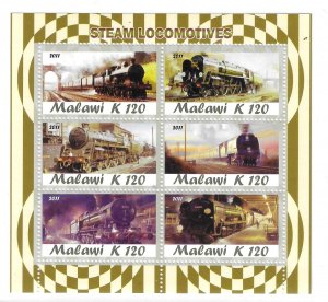 Malawi 2011 Steam Locomotives Trains Sheet MNH C16