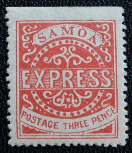 SAMOA #3 Reprint (Type IV) of 1877 Perf 12.5 MNH & MH Dot Under M