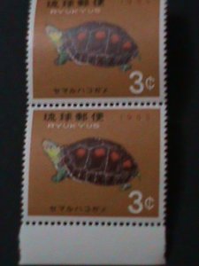 RYUKYU-1965-SC# 136-CHINESE BOX TURTLE-MNH- PAIR VF WE SHIP TO WORLDWIDE.