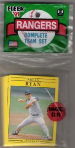 1991 FLEER TEXAS RANGERS COMPLETE SET
