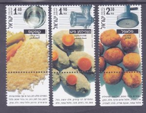 Israel 1412-14 MNH 2000 Israeli Food Couscous, Gefilte Fish & Falafel Set of 3
