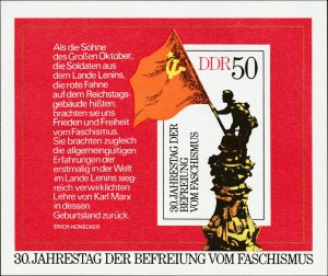 East Germany DDR 1975 MNH Stamps Souvenir Sheet Scott 1643 Second World War II