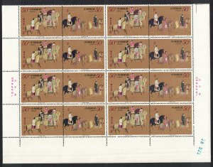 China Horses 'Spring Outing' Painting Part Sheet 1995 MNH SG#3979-3980