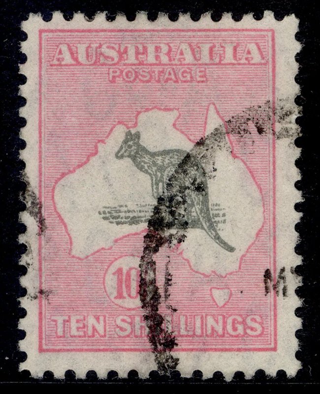 AUSTRALIA GV SG136, 10s grey & pink, FINE USED. Cat £160.