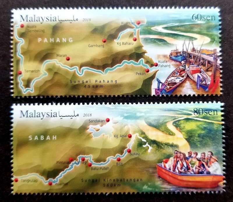 *FREE SHIP Malaysia River 2018 Ships Boat Tourist Water Transports (stamp) MNH