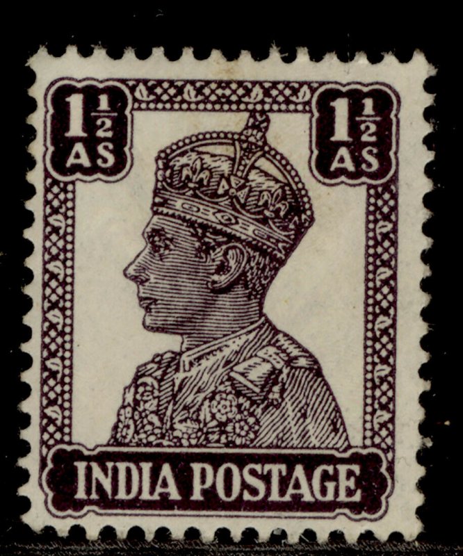 INDIA GVI SG269c, 1½a dull violet, M MINT.