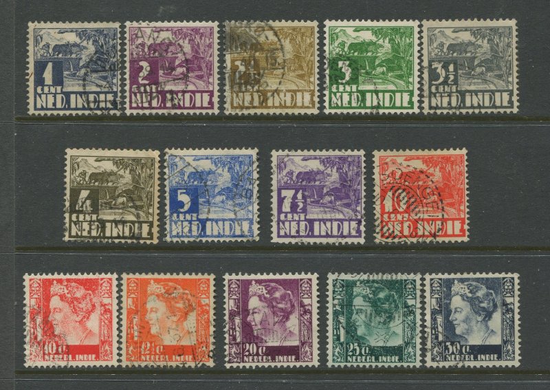 STAMP STATION PERTH Netherland Indies #164-178 Definitive Issue 1933 Used